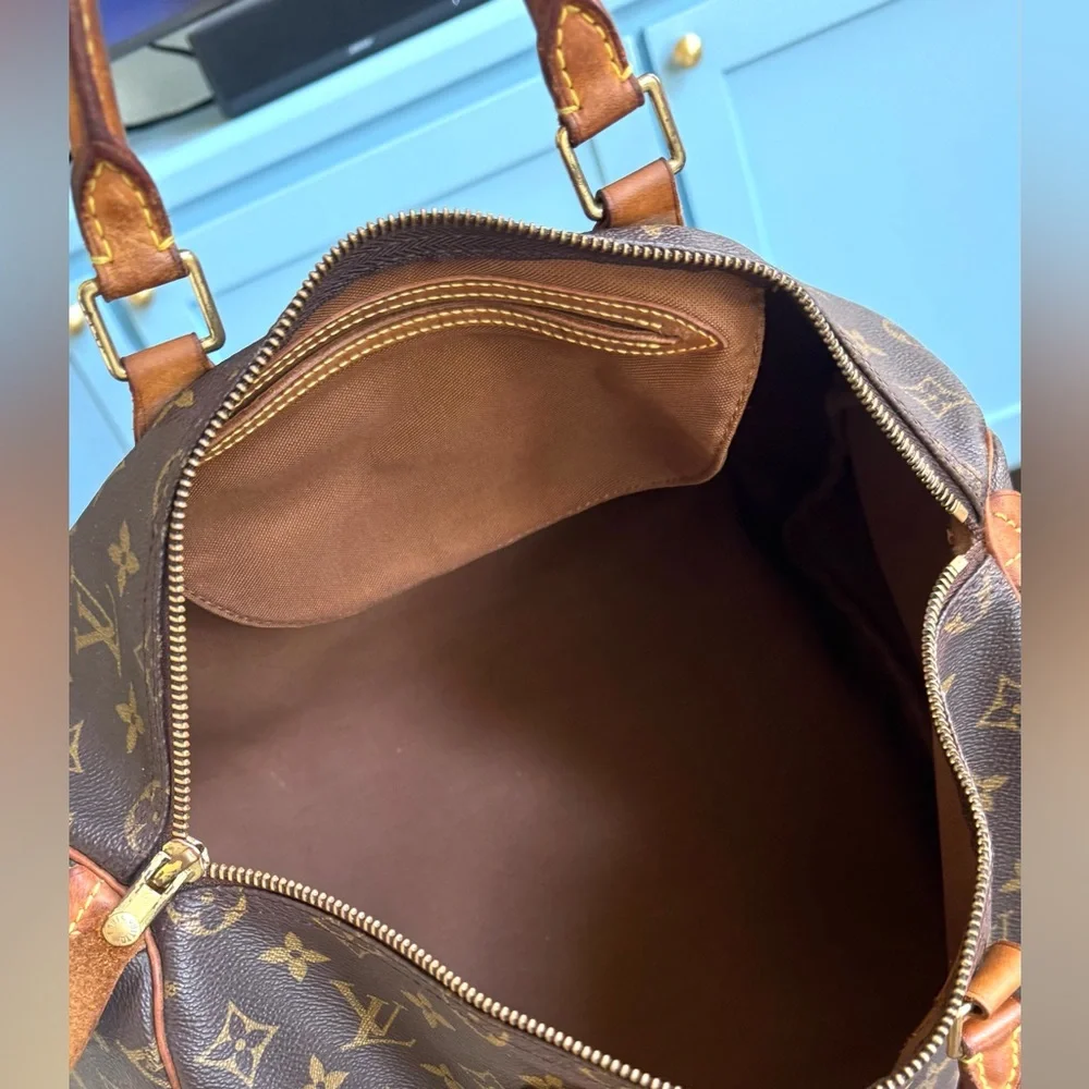 Authentic Louis Vuitton Speedy 35 Vintage Brown and Orange Satchel - Picture 6 of 13